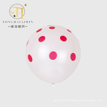 12 inches Pink Polka dot latex balloons